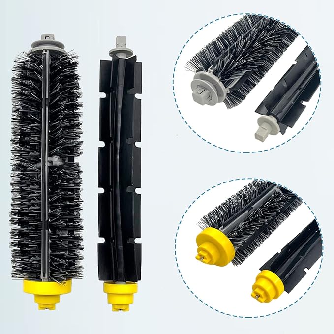 Replacement Accessories Kit for iRobot Roomba 600 Series 694 675 692 676 695 677 671 655 645 690 680 660 650 620 614 & 500 Series 595 585 564 robot 3 Bristle & 3 Beater Brush 8 Filter 8 Side Brush