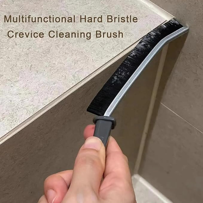 5-Pack Beveled Cleaning Brushes– HardDurable Stiff Bristle Scrub Brushes for Tight Gaps, Bathroom, Kitchen & Tile Cleaning – Multi-Purpose Gap Cleaner Tool for Hard-to-Reach Spaces, Non-Slip Handle