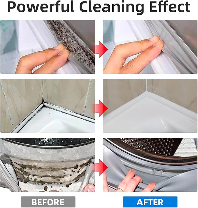 G · PEH Home Remover Gel, 2 Pack Washing Machine Cleaner Home Cleaner Gel or Washing Machine, Refrigerator Strips, Cleaner For Tiles Grout Sealant Bathroom for Home Sink, Showers, Kitchen - 7Fl Oz