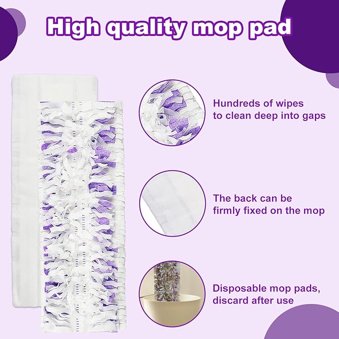 Pure Realm 20 Count Disposable Power mop Pads Compatible with Swiffer Power mop Refills and PowerMop Wood Mop, Multi-Surface swiffer Wet Pads Refills Replacement Use for Floor Cleaning