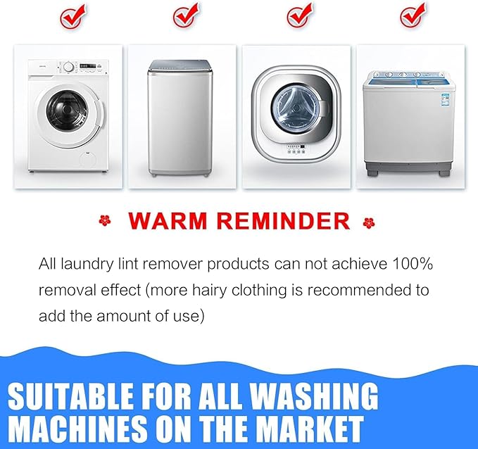 Reusable Pet Hair Remover for Laundry, Effective Cat & Dog Hair Catcher for Washer & Dryer, Lint and Fur Remover for Clothes, Bedding, Safe and Durable for All Fabrics (6)