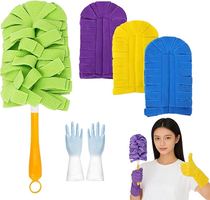 360° Electrostatic Duster Refills — The Sustainable Choice for a Dust-Free Home, Duster Refills Reusable with Duster Handles, Washable Duster Refills for Cleaning, Office, Ceiling Fan (3)