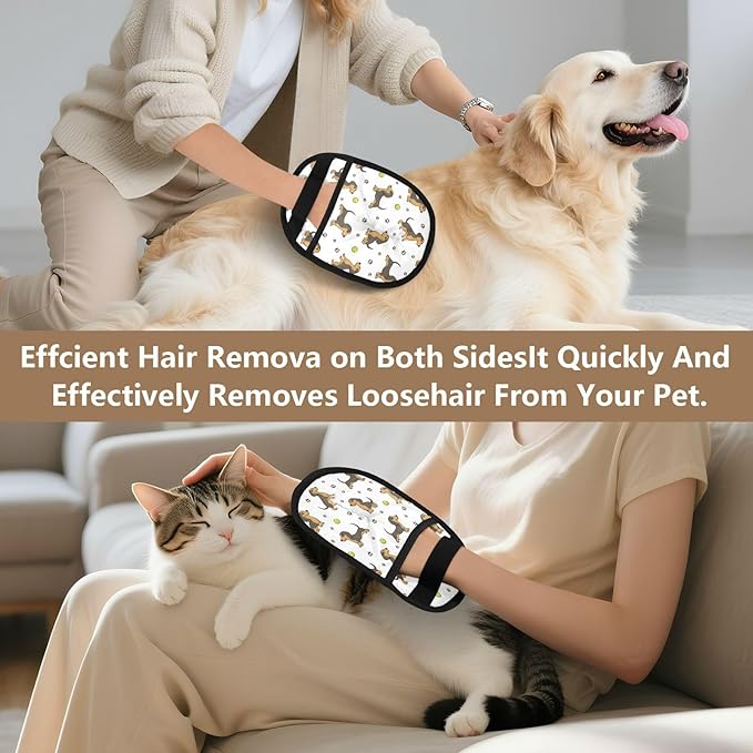 CHPGPUG Dachshund Pet Hair Removal Glove for Cats & Dogs Reusable Pet Hair Removal Glove pet Hair Electrostatic Gloves