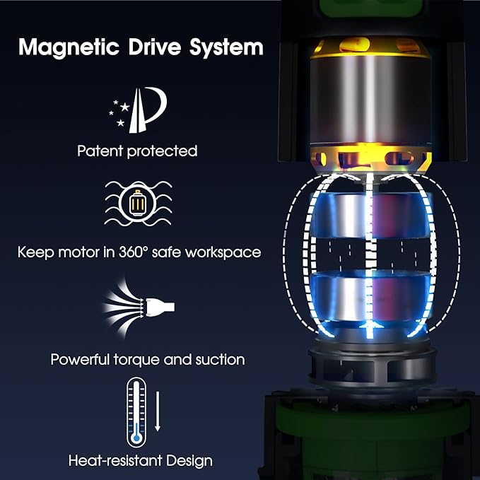 Rechargeable Hot Tub Vacuum Cleaner for Spa - Magnetic Drive System, Ultra Fine Mesh Filter for Small Particle, Spot Cleaning for Above-Ground Inground Pools, 70 Mins (Blue)