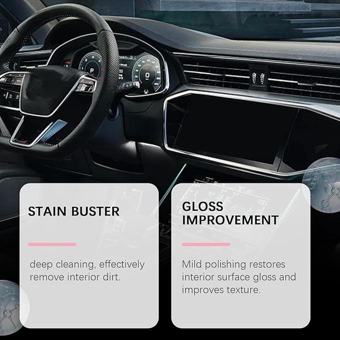 Vexoilux Car Interior Cleaner, Polishing Cleaner Detailer Spray for Vehicle Detailing, Total Vehicle Interior Detailer Spray Rejuvenation, 100ml Multi-Purpose Cleaner (3pcs)