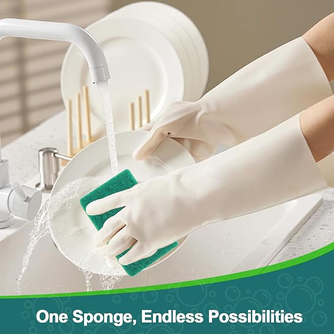 Sponges Kitchen,Non-Scratch Dish Sponge,Biodegradable Sponges for Dishes,The Most Suitable for Cleaning Kitchen Tableware and pots - 12 Pack