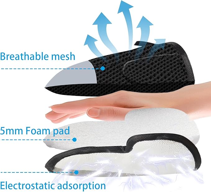 Pet Hair Removal Glove for Dogs & Cats, Reusable Electrostatic Magic Brush Pet Hair Remover Glove, Pet Hair Lint Mitt for Clothing, Couch, Carpet, Car Seat, Cat Tree, Fur Deshedding (Grey, 1 PCS)