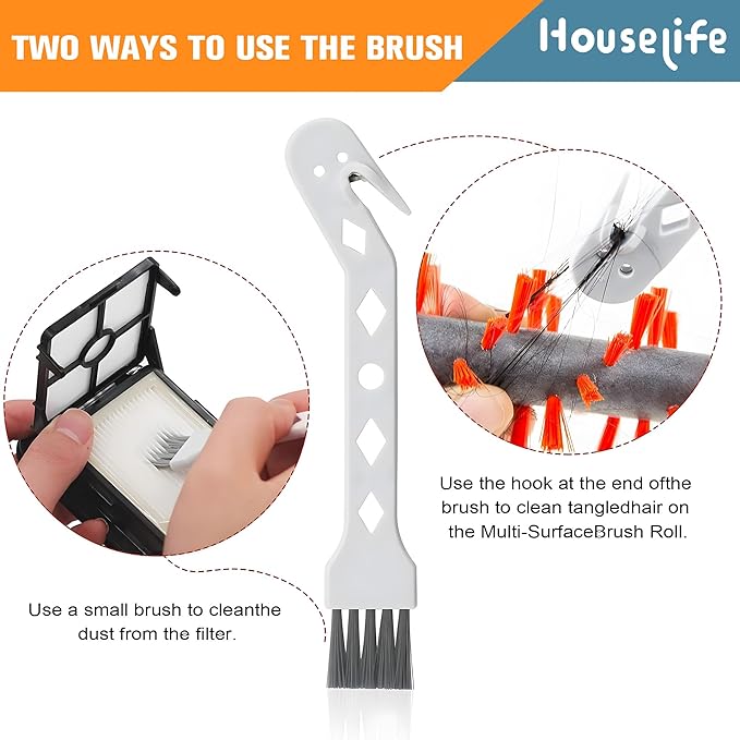 4 Brush Rolls and 2 HEPA Filters Replacement Parts Compatible with Bissell CrossWave 2554 2554A 2590 2593 2596 and HydroSteam 35151 3515 35152 3513 3518 Cordless Wet Dry Vac