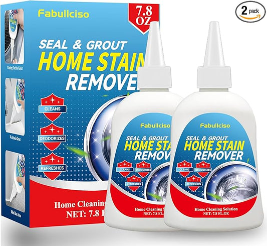Home Stain Remover Gel – Stubborn Stain Cleaner No Harsh Scrubbing Required, Front Loader Washing Machine Seal Washing Machine Seals, Sinks & Tiles | No-Slip Formula | 5H Penetration | 15.6oz