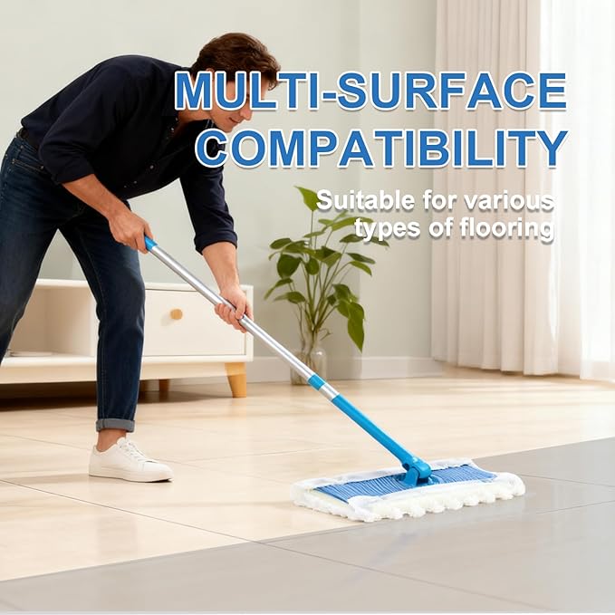 JUUDDENPARTS 100Pcs Heavy Duty Dry Sweeping Cloths Replacement for Swiffer Mop, Microfiber Duster Mop Pad Refills, Disposable for Hardwood and Multi-Surface Cleaning