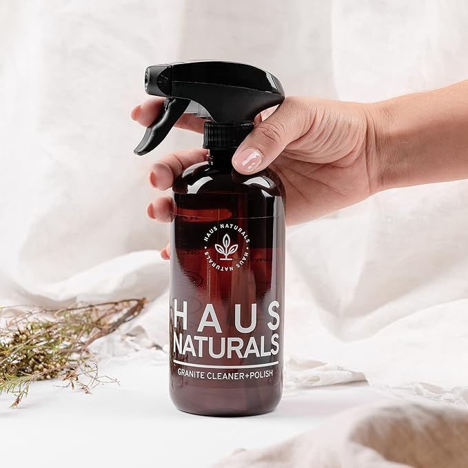 Daily Granite Countertop Cleaner And Polish Kit, Quartz Countertop Cleaner, Formulated To Work On All Natural Stones, Eco Friendly & Plant Based, Safe For Kids And Pets