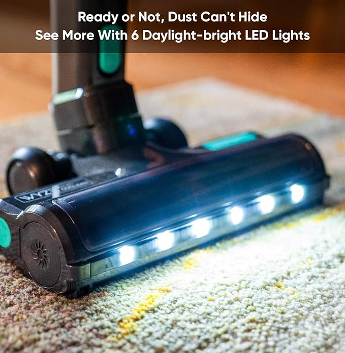 Wyze Cordless Vacuum S with 20Kpa Powerful Suction, Lightweight Stick with HEPA Filter, 300W Powerful Brushless Motor, 40mins Runtime for Home Hard Floor Carpet Pet Hair