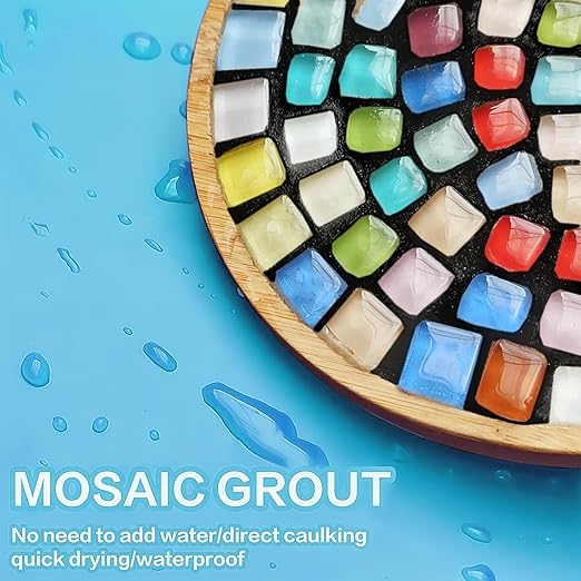 OOTDART Mosaic Crystal Grout, Mosaics Tile Tools, Mosaic Tile Accessories – Essential for Handmade Grouting and Perfect for DIY Craft Projects (Dark Gray, 4.5oz)
