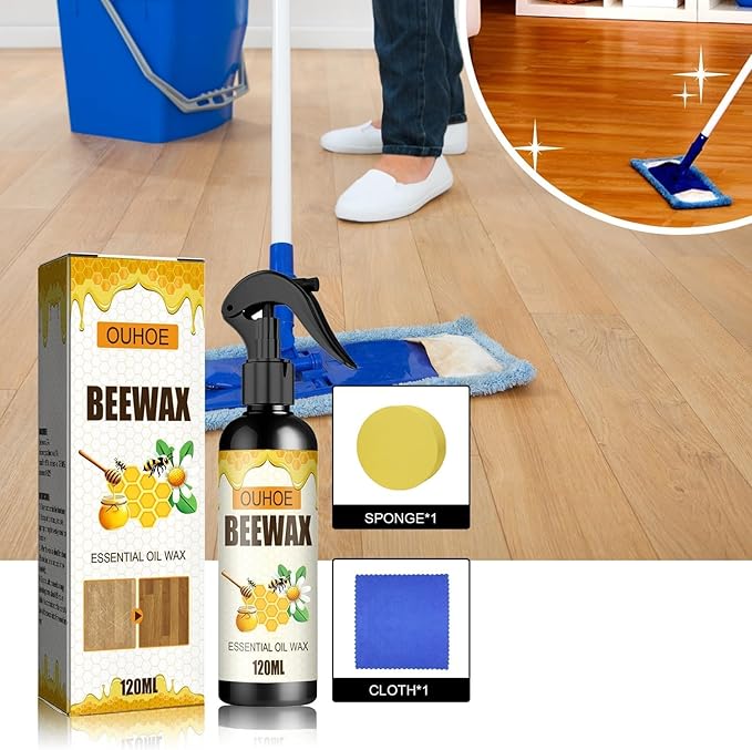 Beeswax Wood Polish, Furniture Polish Multifunctional Spray Used to for Kitchen Living Room Cleaner Care.(1Pcs)