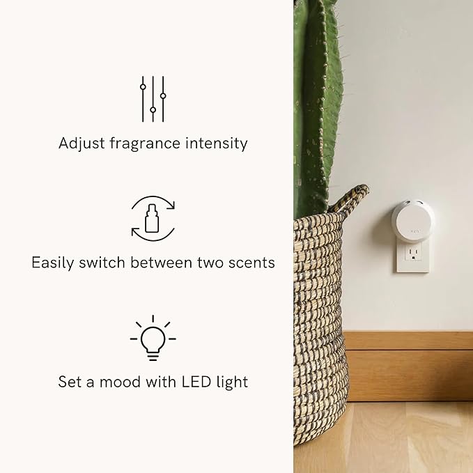 Pura Smart Home Fragrance Device Starter Set - Pura 4 - Scent Diffuser for Home - Includes Fragrance Aroma Diffuser - Square Box, Beach Cottage and Hawaii Scent Refills
