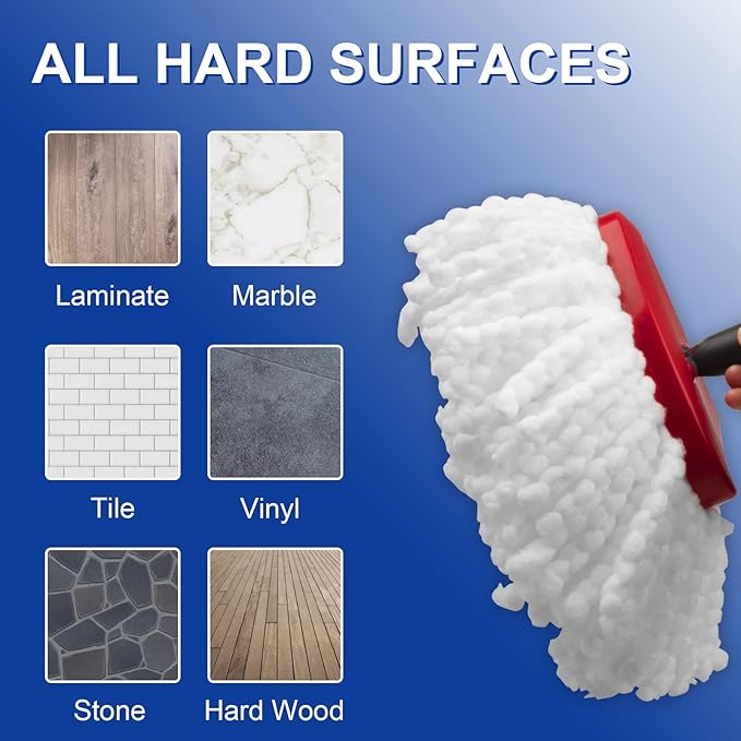 8 Pack Mop Head Replacement Compatible with O Cedar Mop Replace Head EasyWring 1-Tank, Microfiber Spin Mops Refills, Easy Cleaning