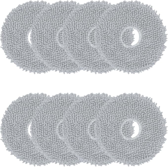 8 Pcs Replacement Mop Pads Compatible with iRobot Roomba Plus 405 Combo Robot 505 Combo Robot, Vacuum & Mop Replacement Parts Accessories Washable Reusable Mop Pads