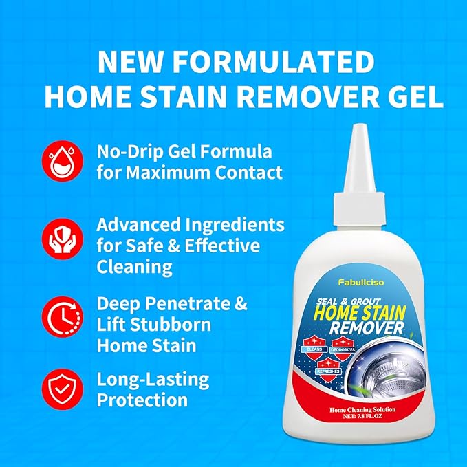 Home Stain Remover Gel & 48-Pack Washing Machine Cleaner Tablets Bundle | Complete Laundry Care Kit | Remove Stubborn Stains & Deep Clean Machine, Seals, Tub | No-Slip Gel, Septic Safe Pods, Fresh Sce