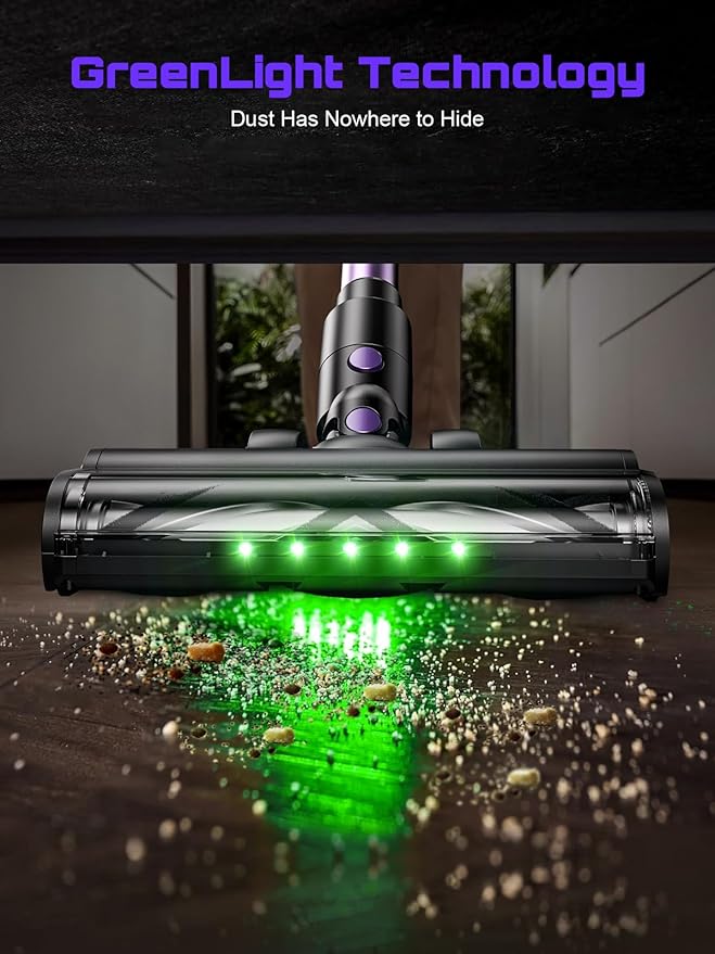 OIRFND Cordless Vacuum Cleaner, 45KPA /10-in-1 Stick Vacuum with 29-inch Hose, 45Mins Runtime Vacuum Cleaners for Home, Anti-Tangle Brush, Lightweight Rechargeable Vacuum for Hardwood Floor Carpets