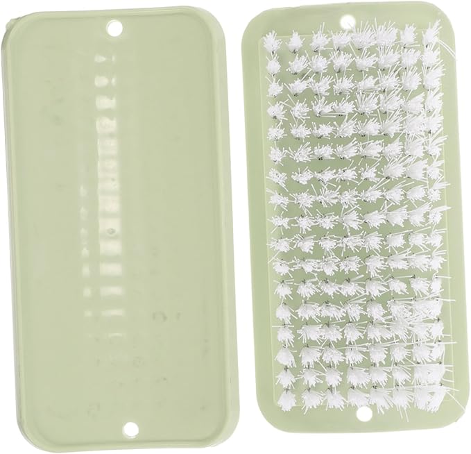 2sets Portable Laundry Scrubbing Brush Light Green for Shoes Clothes and Household Cleaning Durable Convenient Storage with Hanging 2pcs*2