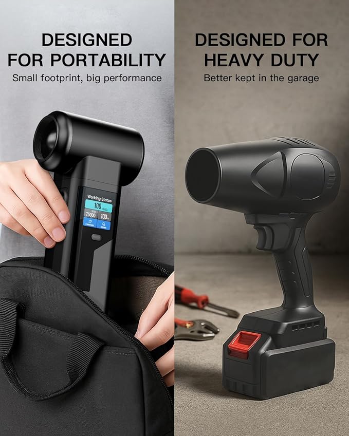Instant Dust Removal – Electric Air Duster 130000 RPM, 40 mm Motor, 8000 mAh Battery & 30 W Fast Charge, TFT Screen, 300-Speed Control, Rechargeable Compressed Air Blower for PC & Electronics