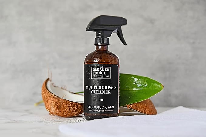Non-Toxic Multi Purpose Cleaner, Natural Cleaning Spray, Luxurious Refillable Glass Bottle, Essential Oil Fragrance, Safe for All Surfaces, Safe for Animals and Pets, Safe for Humans (Sage Cleanse)