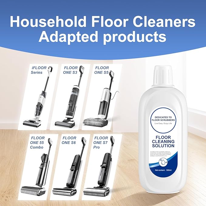 Floor Cleaner Solution Compatible With Tineco Cleaning Solution, The Deodorizing & Cleaning Liquid Suitable With All Wet & Dry Vacuum Mop Cleaner, Deep Cleans Low-Foam Delivers Clog Free,Pet Friendly