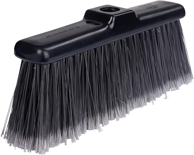 Fuller Brush Black Kitchen Broom – Heavy Duty Floor Sweeper with Fine Bristles & Adjustable Steel Handle - Dust Sweeping for Home or Office Wood, Laminate, Linoleum and Tile Floors (Head for Broom)
