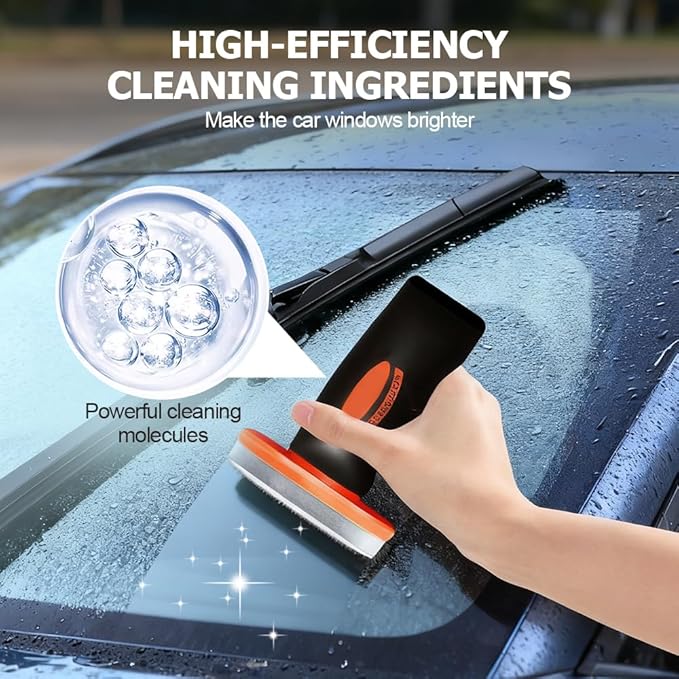 2026 Handheld Glass Oil-Film Remover, New Upgrade Emulsion Cleaner Glass Cleaning Board, Automotive Oil Film Cleaning Brush for Car Windows (1, One Size)