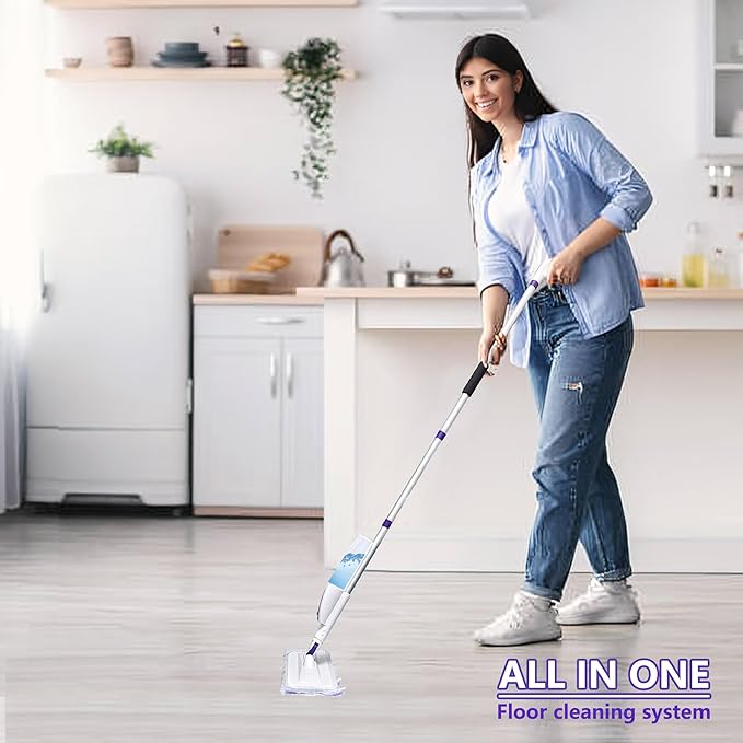 Hisucbetter 20 Pack Power Mop Refill Pads Compatible with Swiffer Power Mop, Dry/Wet Multi-Surface Mopping Pad Refills for Floor Cleaning, Unscented.