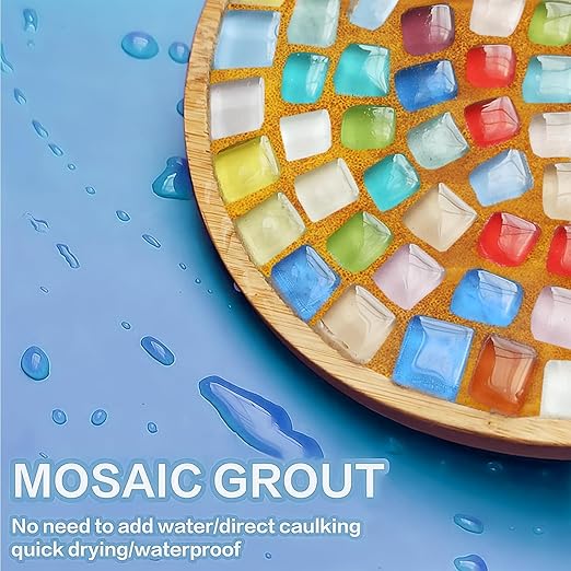 OOTDART Mosaic Crystal Grout, Mosaics Tile Tools, Mosaic Tile Accessories – Essential for Handmade Grouting and Perfect for DIY Craft Projects (Gold, 6.3oz)