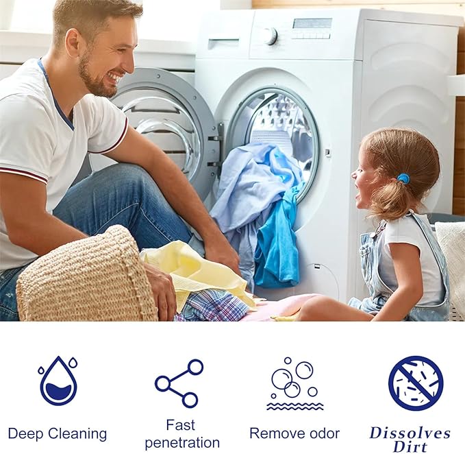 Washing Machine Cleaner Powder, 2025 Best Deep Clean for Front or Top Load Washers, Inside Drum and Laundry Tub Seal, HE Washer Cleaning Solution for Long-Removes Odor (12)