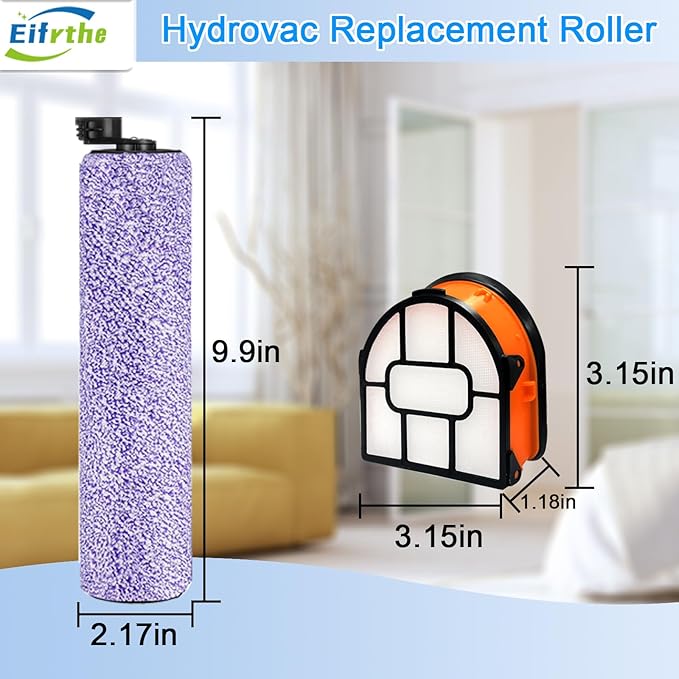 WDB1F2 Replacement Brushroll & Filte Bundle for Shark HydroVac WD101 WD201 WD100 WD200 AW201 WD200C WD201C WD101C AW261 wd160 XL 3-in-1 vacuum cleaner, compare parts WDB1, WDB2, WDFF1, WDFF2, WDB1F2