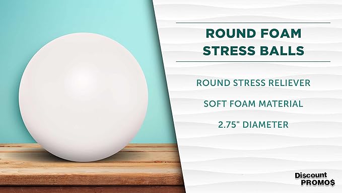 Stress Balls for Adults, 10 pack, Hand Exercise, Perfect For Your Desk, Office, or Home, White