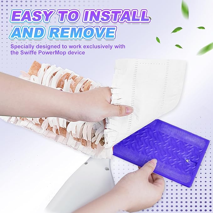 YagoDago Power Mop Pads Compatible with Swiffer Power Mop, Disposable Power Mop Refills, PowerMop Wood Mopping Pad Refills for Floor Cleaning, 10 Count