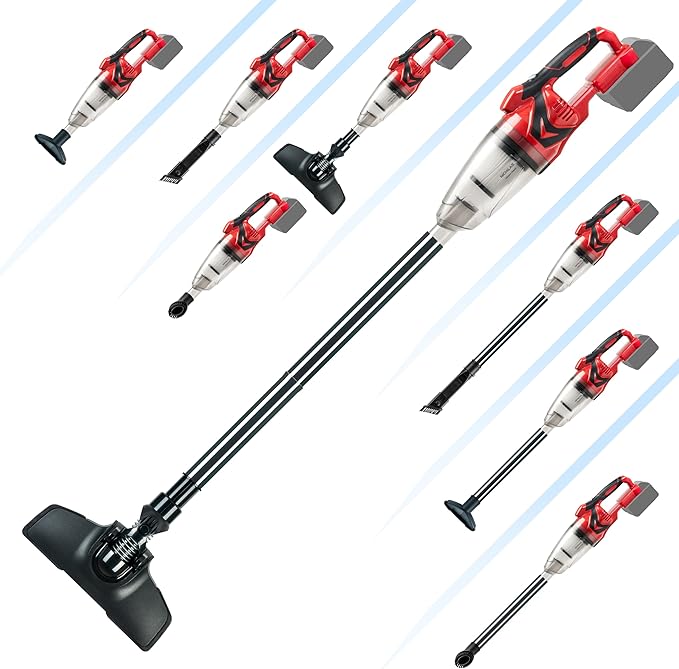 Nichilas Handheld Vacuum Cleaner, 10KPA Powerful Lightweight Cordless Stick Vacuum Cleaner for Hard Floor, Carpet, Car Cleaning, Compatible with Milwaukee M18 Batteries (NO Battery)