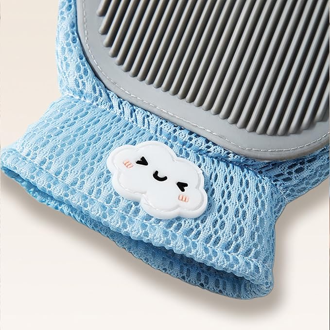 Guilinyuheng Pet Hair Remover Glove for Dogs & Cats | Upgraded Reusable 5-Finger | Gentle Deshedding Grooming Brush | Pet Hair Removal Tool for Furniture, Couch, Carpet, Car Seats | Sky Blue, 1 Count