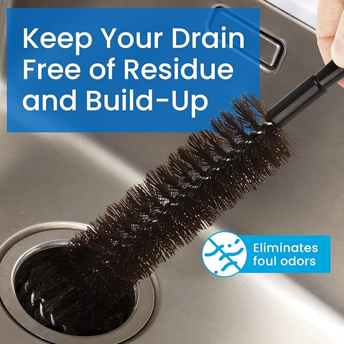 Impresa [2 Pack] Garbage Disposal Cleaner Brush with Extra Long Handle to Keep Your Drain Spotless - Disposal Cleaner and Deodorizer - Disposer Cleaner Drain Brush - Garbage Disposal Brush