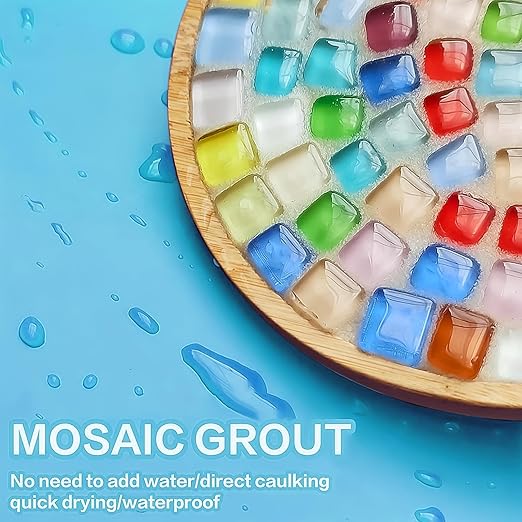 OOTDART Mosaic Crystal Grout, Mosaics Tile Tools, Mosaic Tile Accessories – Essential for Handmade Grouting and Perfect for DIY Craft Projects (White, 8.8oz)