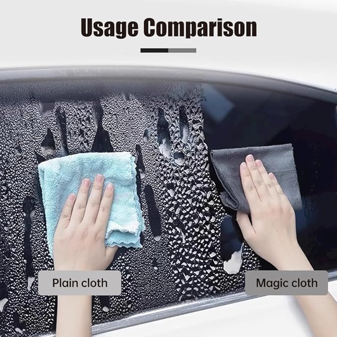 Fliwos Thickened Magic Cleaning Cloth, 2026 New Reusable Glass Wiping Cloths, Streak Free Cleaning Cloths, Multipurpose Microfiber Cleaning Rags Towels for Kitchen, Window and Car Glass (5, 12×12 in)
