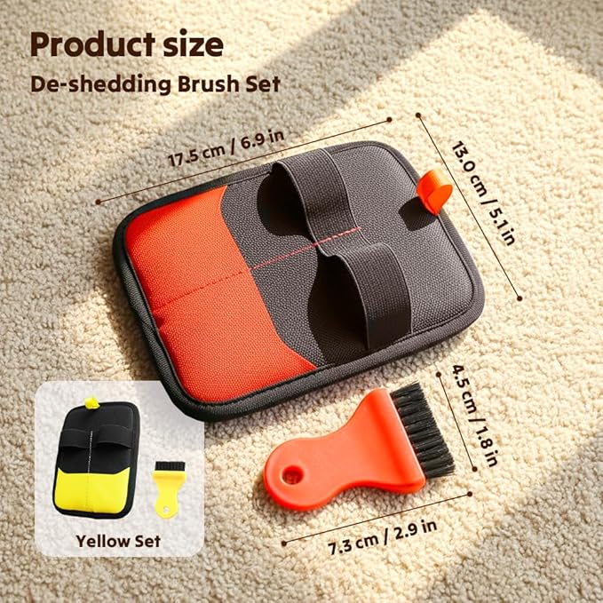 Pet Hair Removal Glove, 2026 Upgraded Electrostatic Pet Hair Remover Glove with Brush, Pet Hair Remover Pocket Storage for Pet Hair Remover Tool on Carpet, Clothing, Couch, Car Seat