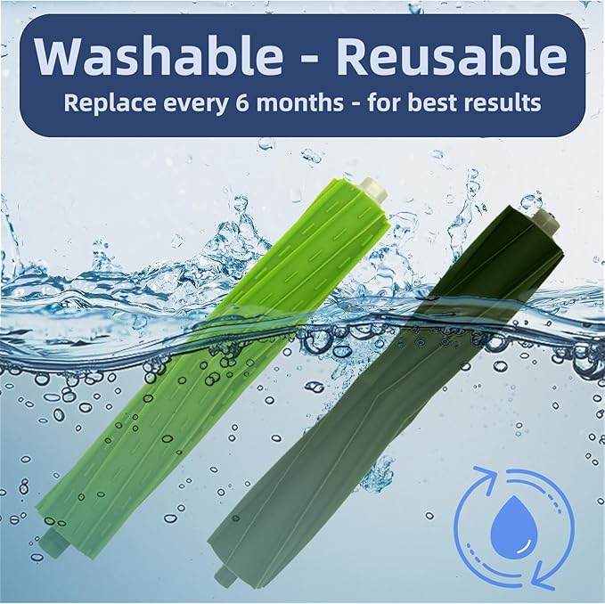 FUNFDWU 2 Sets Replacement Brush Parts Compatible with Roomba i, e & j Series – Fits i3 i3+ i4 i4+ i6 i6+ i7 i7+ i8 i8+, e5 e6 e7, j6+ j7 j7+, Combo j5 j5+, Combo i5 i5+ Vacuum Cleaner Roller Brushes