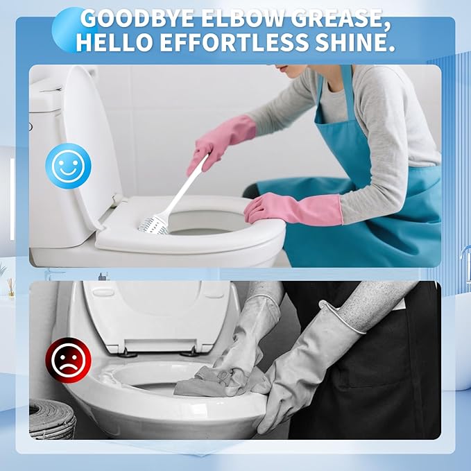 High-Power Electric Toilet Bowl Scrubber, 320RPM Turbo Speed Cordless Self-Cleaning Brush, Professional-Grade Spin Scrubber for Toilet & Bathtub, IPX7 Waterproof, 30dB Quiet, USB-C - White