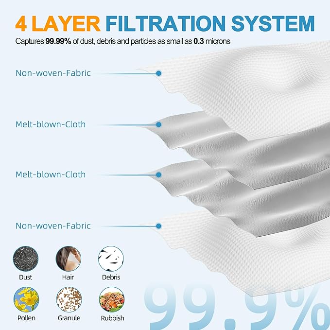 12 Pack Vacuum Bags Compatible with Dreame X50 Ultra/X40 Ultra/X30 Ultra/L50 Ultra/L40 Ultra/L10s Ultra Gen 2/L10s Pro Ultra Robot Vacuum Cleaner, 3.2L Large Capacity Dust Bag Accessories