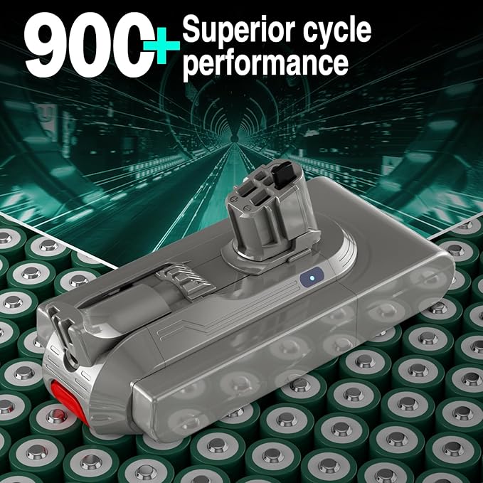 EGR 9000mAh V11 Battery Replacement Compatible with Dyson Click-in Installation for Extra/Absolute/Animal/Torque/Drive/Outsize/V11/V15/SV15/SV22/970425-01 Vacuum