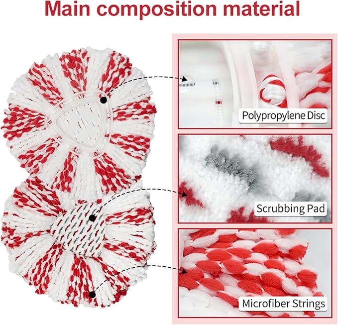 Suitable for Vi a/O-Cedar Easy Wring Microfiber mop Heads for Spin mops -