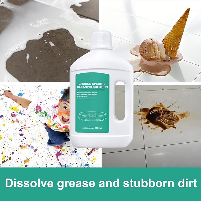 Floor Cleaning Solution Original Scent Compatible with Dreame Cleaning Solution, Residue & Streak Free, Suitable for All Robot Vacuum Cleaners and Wireless Wet Dry Dual-Use Vacuum Cleaners