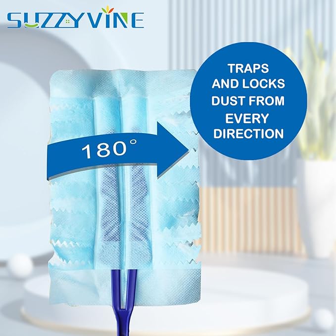 SUZZYVINE Disposable Duster Refills for Swiffer Duster Heavy Duty Electrostatic Duster Heads,Total 20 Count