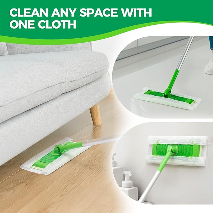 Dry Sweeping Cloths Disposable Mop Refills Floor Dust Refills Mop Pad for Swiffer Standard Sweeper, 7.87x11.81inch, 50 Count