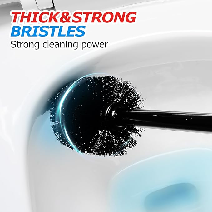 3Pack 2 in 1 Toilet Brush and Plunger Set, Extended Handle Plunger,Toilet Bowl Brush Plunger Set,Bathroom Cleaning Tools,Toilet Brush Plunger Combo,Cleaning Brush,Cleaning Supplies (21inch)